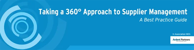 360 Approach to Supplier Management